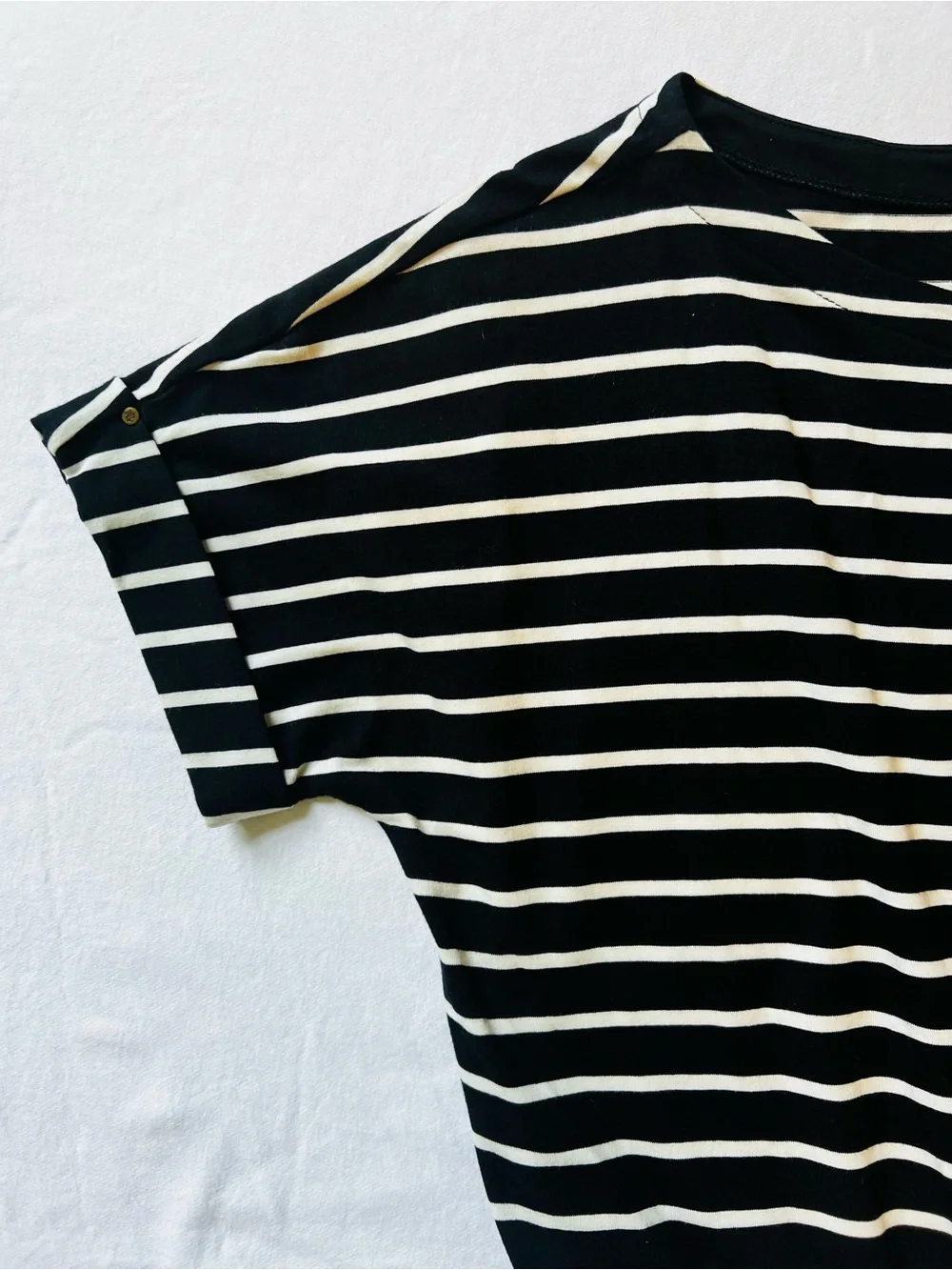 Ralph Lauren Black & White Striped Jumpsuit with Tie Waist